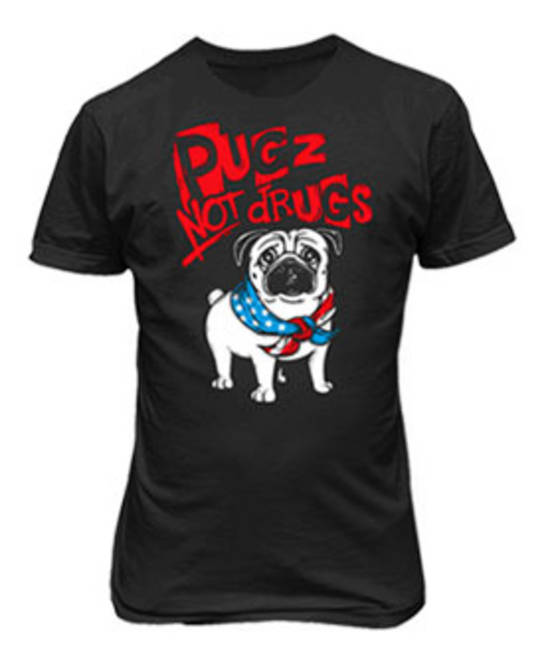 MEN'S PUGZ NOT DRUGS TEE